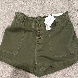 American Eagle Outfitters High Waist Green Shorts